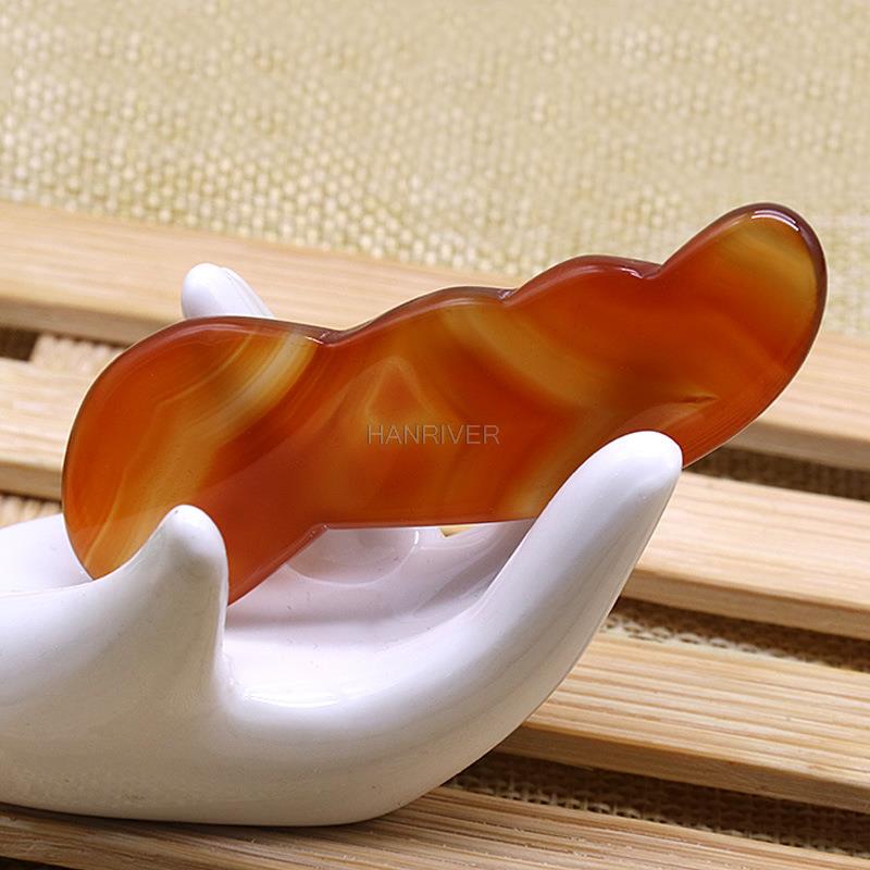 Gua Sha Tool Rose Quartz - 天然ローズクォーツ翡翠カシャボードこすりプレートフェイスマッサージスクレーパー鍼治療スパ療法マッサージツールヘルスケア