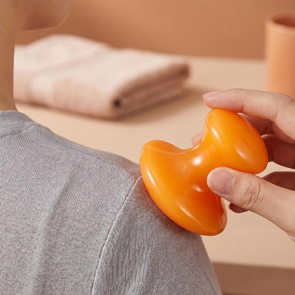 Gua Sha Tool Rose Quartz - 天然ローズクォーツSPAセラピージェイドボードフェイスマッサージャーきのこ型フェイシャルバックフット鍼灸マッサージスクレーパーかっさツール