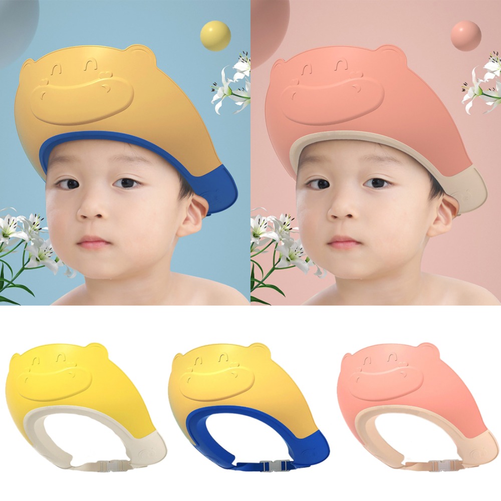 Hair Spa Wellness - シャンプーアーティファクト ベビーシャワーキャップ 耳保護 入浴用ヘアウォッシュハット 安全調整可能 バスヘッドカバー
