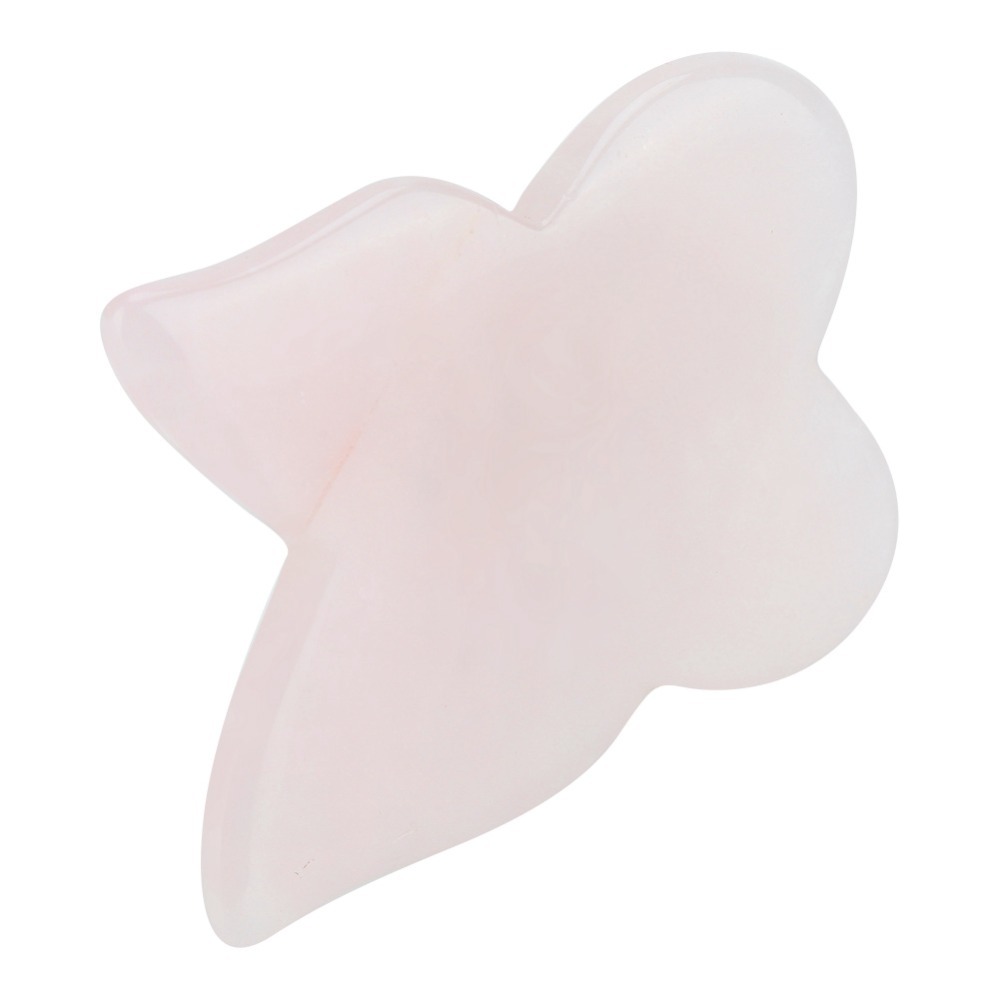 Gua Sha Tool Rose Quartz - フェイシャルキット ピンクローズクォーツマッサージストーン バタフライディープティシューフェイスリフティングツール グアシャマッサージツール フェイシャルグアシャ