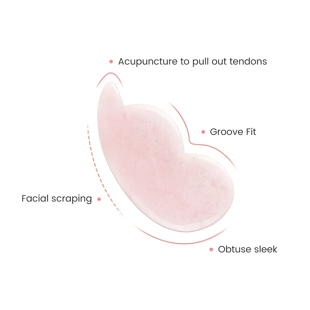 天然翡翠石かっさマッサージボード ローズクォーツかっさプレー - Gua Sha Tool Rose Quartz のレビューと価格