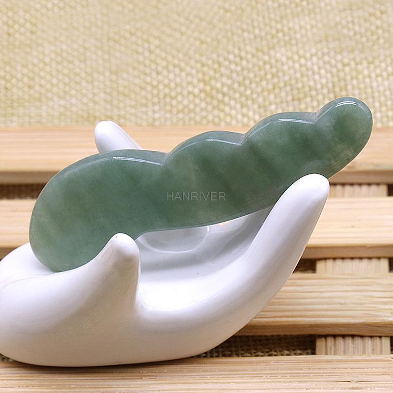天然ローズクォーツ翡翠カシャボードこすりプレートフェイスマッ - Gua Sha Tool Rose Quartz のレビューと価格