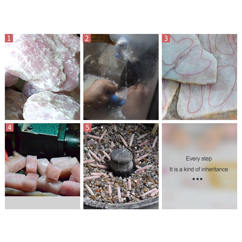 ナチュラルローズ翡翠ガッシュ,顔用,フェイスリフト,マッサー - Gua Sha Tool Rose Quartz のレビューと価格