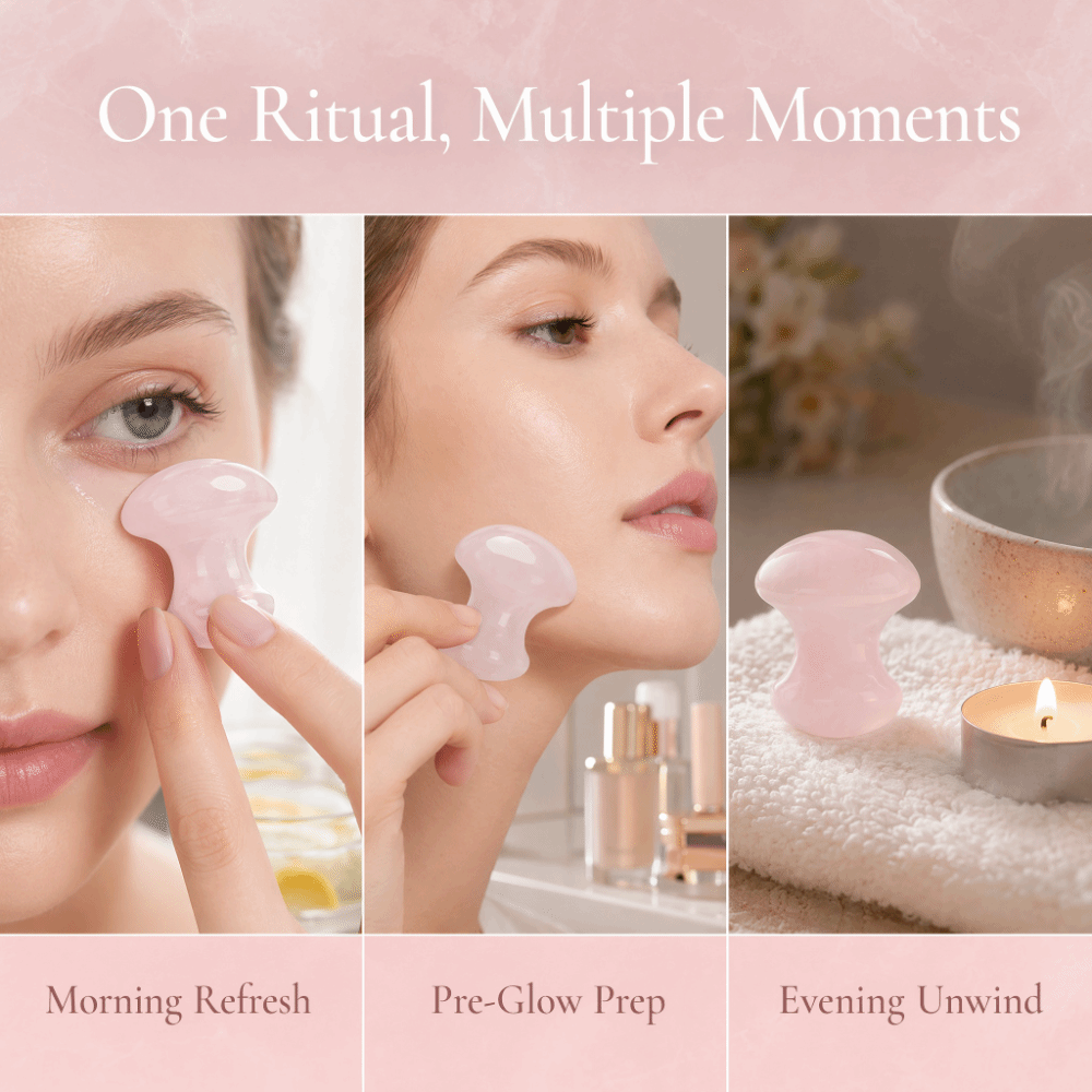 クリスタルローズクォーツマッサージストーン ピンククォーツク - Gua Sha Tool Rose Quartz のレビューと価格
