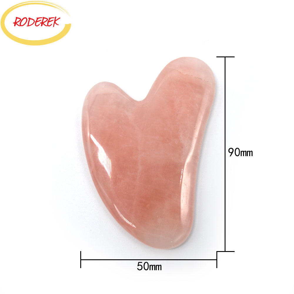 ヒスイ Guasha プレートナチュラルローズクォーツこする - Gua Sha Tool Rose Quartz のレビューと価格