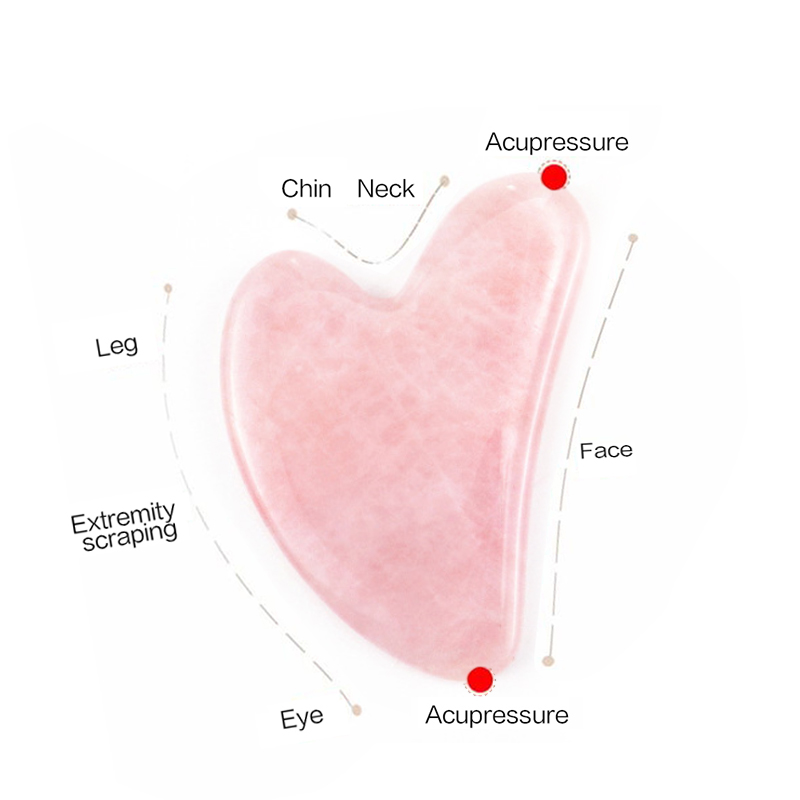 ローズクォーツ グアシャ フェイスマッサージャー用 スキンス - Gua Sha Tool Rose Quartz のレビューと価格