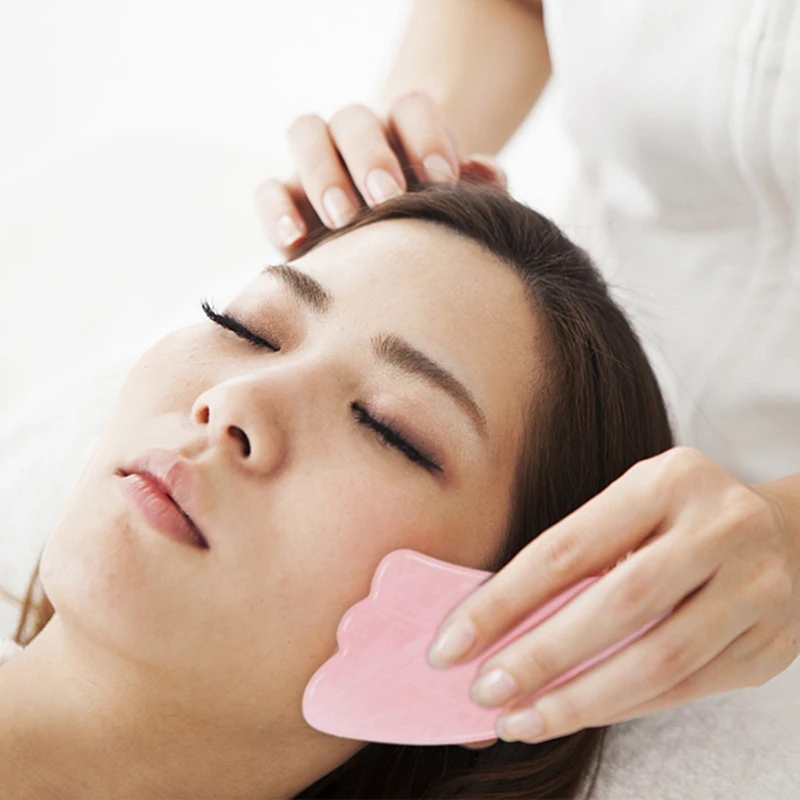 ローズクォーツかしゃボード天然翡翠ガッシュスクレーパーマッサ - Gua Sha Tool Rose Quartz のレビューと価格