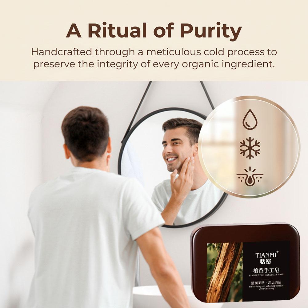 1/3/5 個メンズサンダルウッド手作り石鹸、スリーインワン - Hair Spa Wellness のレビューと価格