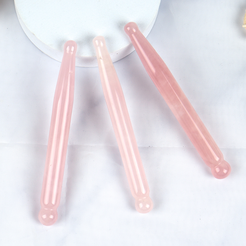 アイマッサージペン天然ローズクォーツ石鍼ワンド顔かしゃツール - Gua Sha Tool Rose Quartz のレビューと価格