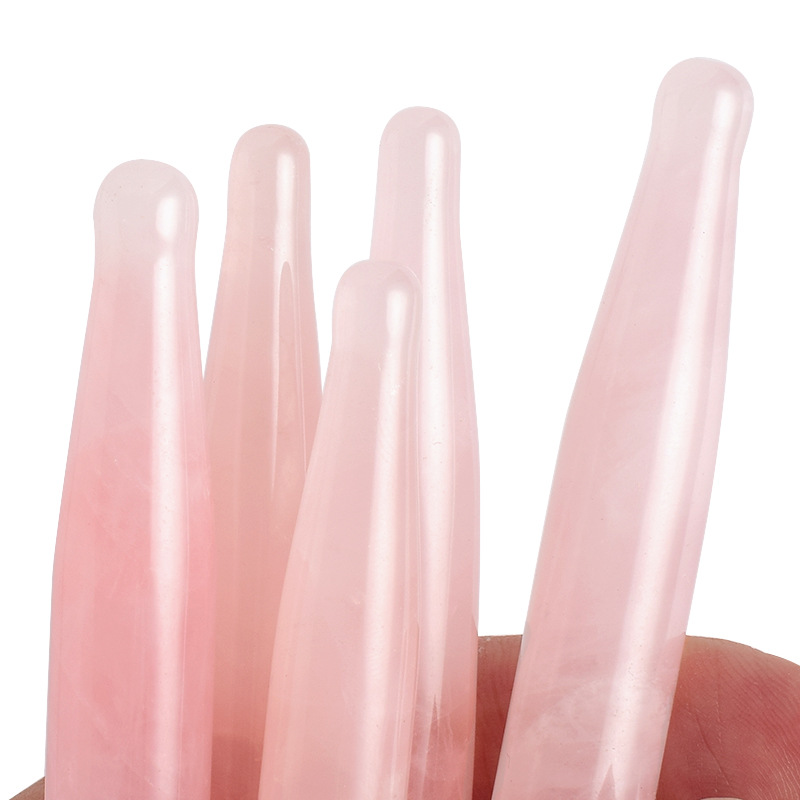 アイマッサージペン天然ローズクォーツ石鍼ワンド顔かしゃツール - Gua Sha Tool Rose Quartz のレビューと価格