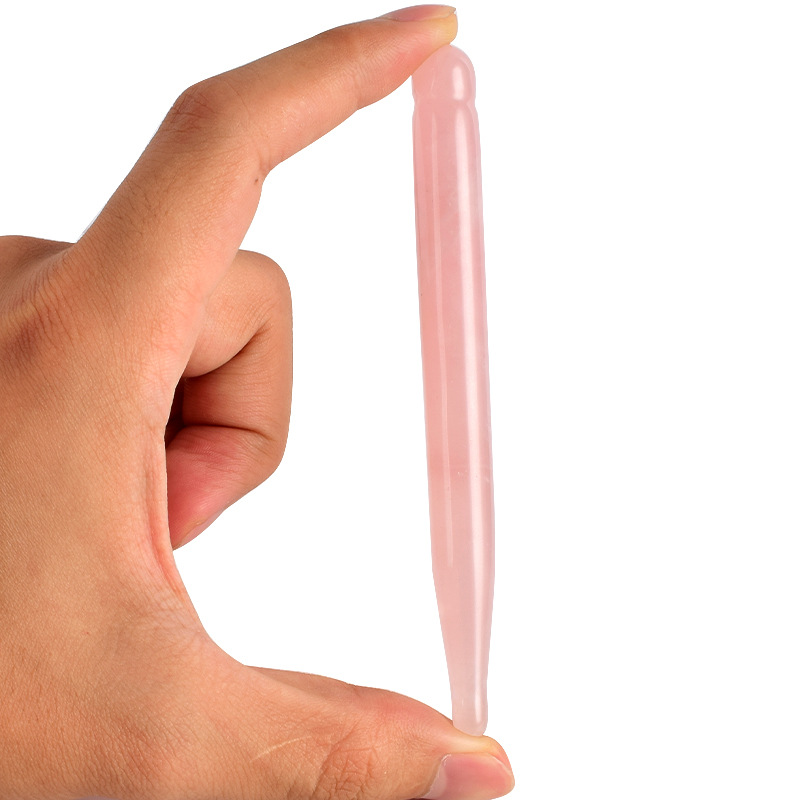 アイマッサージペン天然ローズクォーツ石鍼ワンド顔かしゃツール - Gua Sha Tool Rose Quartz のレビューと価格