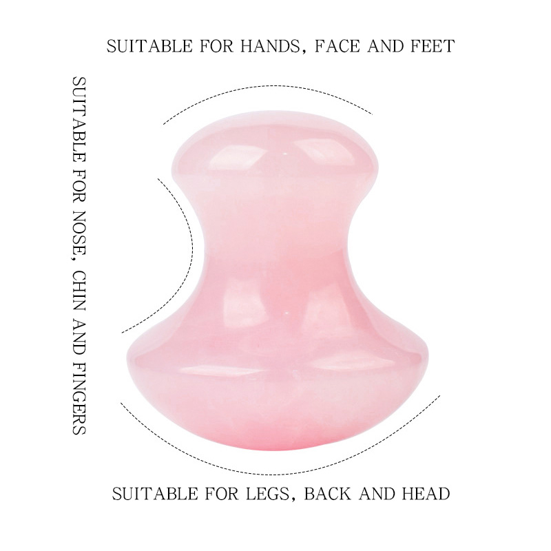 ナチュラルローズクォーツグアシャの形をしたマッサージツール, - Gua Sha Tool Rose Quartz のレビューと価格