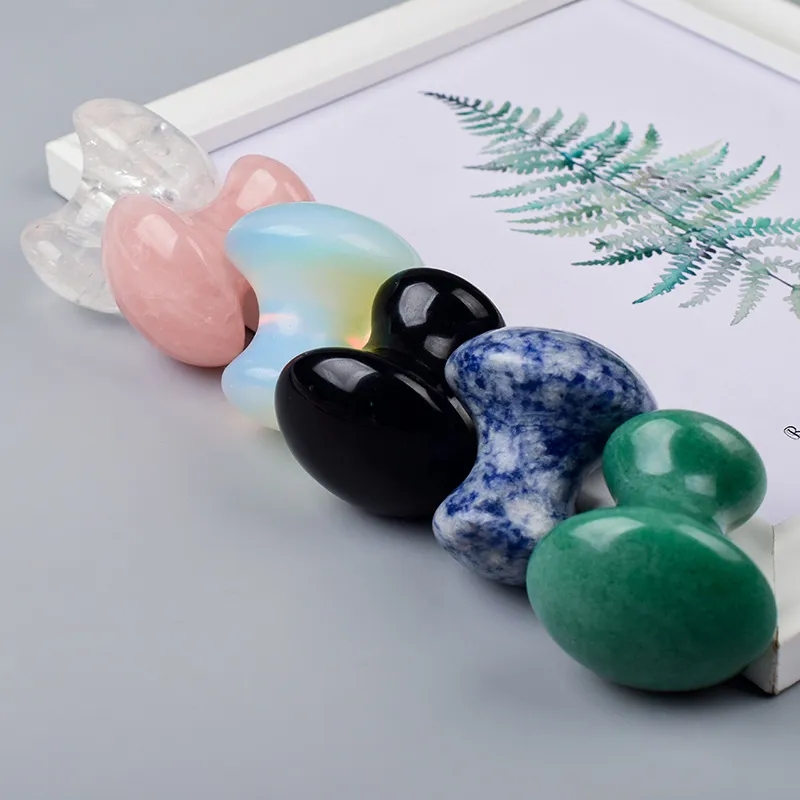 ナチュラルローズクォーツグアシャの形をしたマッサージツール, - Gua Sha Tool Rose Quartz のレビューと価格