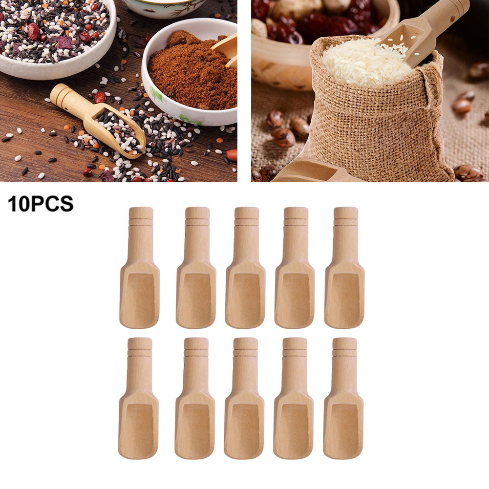 10 個木製小さなミニスクープ塩砂糖コーヒースプーンティース - Sugar Scrub Coffee のレビューと価格