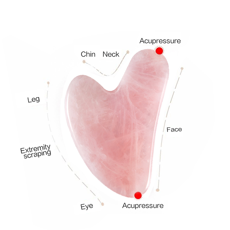 天然石翡翠ガッシュスクレーパーローズクォーツフェイシャルかっ - Gua Sha Tool Rose Quartz のレビューと価格