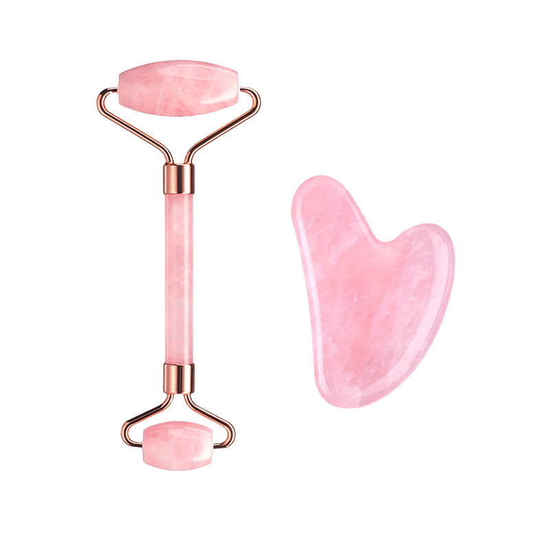 ローズクォーツフェイスローラー グアシャマッサージキット ク - Gua Sha Tool Rose Quartz のレビューと価格