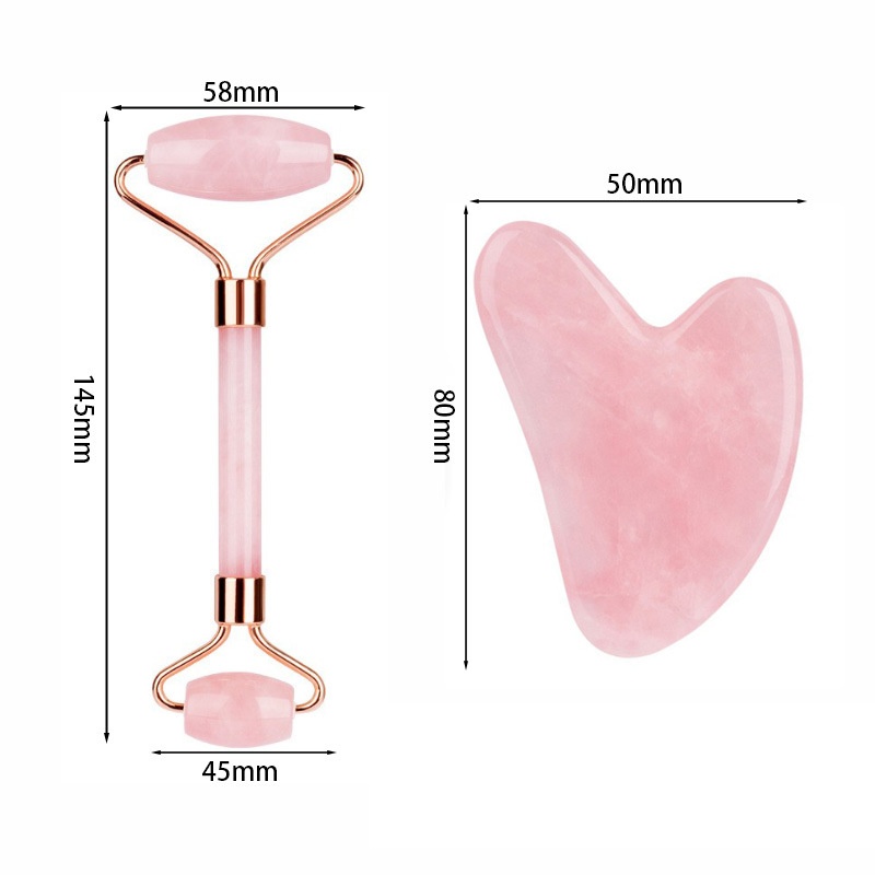 ローズクォーツフェイスローラー グアシャマッサージキット ク - Gua Sha Tool Rose Quartz のレビューと価格