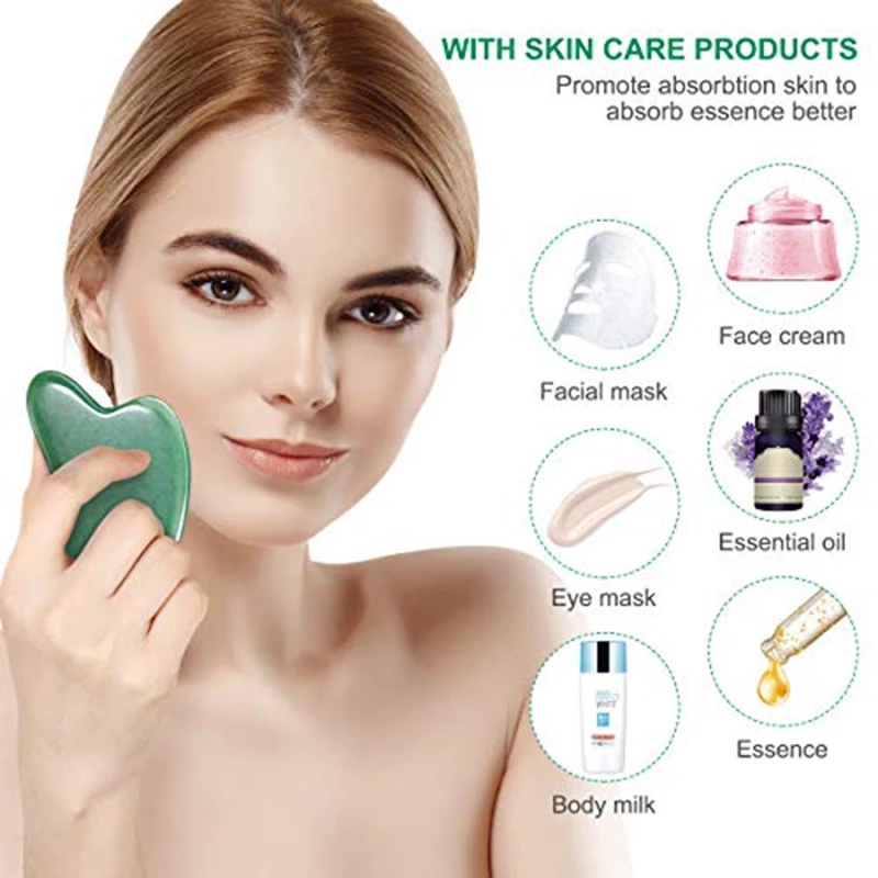 ナチュラルジェイドグアシャセット,ローズクォーツ,ビディアン - Gua Sha Tool Rose Quartz のレビューと価格