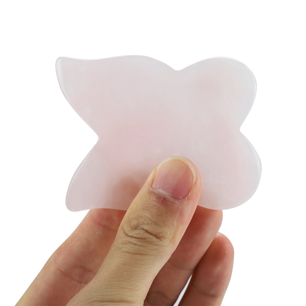 フェイシャルキット ピンクローズクォーツマッサージストーン  - Gua Sha Tool Rose Quartz のレビューと価格