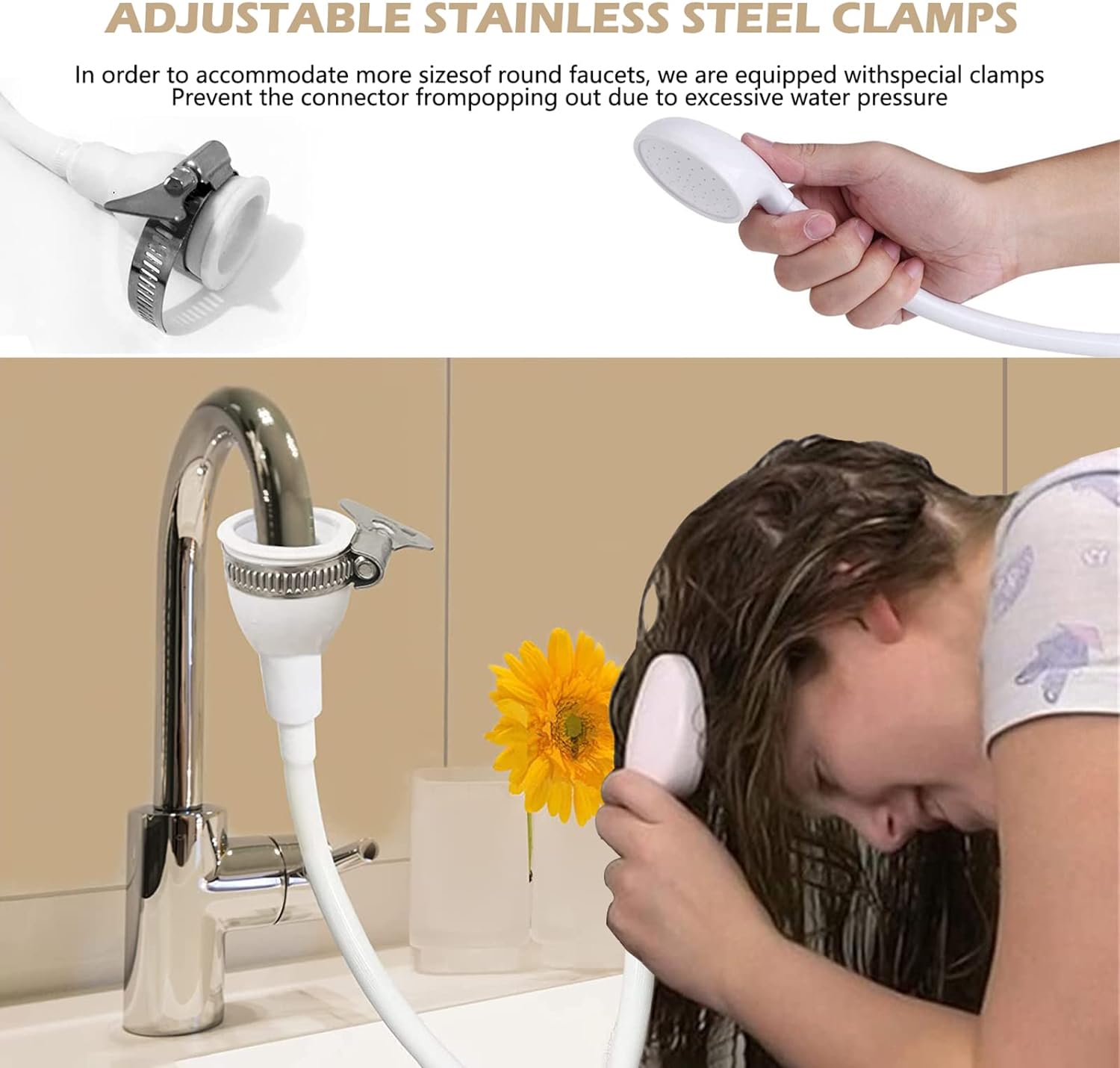 ポータブル洗面器,シャワースプレー,シャワーノズル,高速接続 - Hair Spa Wellness のレビューと価格