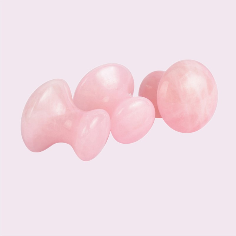 1pc キノコ型グアシャフェイシャルマッサージリラックススキ - Gua Sha Tool Rose Quartz のレビューと価格