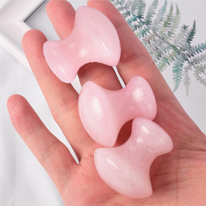 1pc キノコ型グアシャフェイシャルマッサージリラックススキ - Gua Sha Tool Rose Quartz のレビューと価格