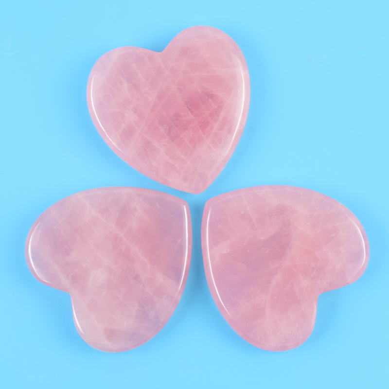 ピンククォーツのハート型フェイシャルマッサージャー,美容ツー - Gua Sha Tool Rose Quartz のレビューと価格
